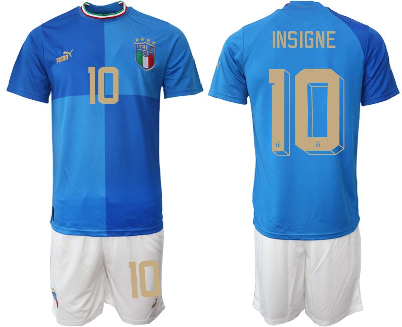Men 2022 World Cup National Team Italy home blue #10 Soccer Jerseys